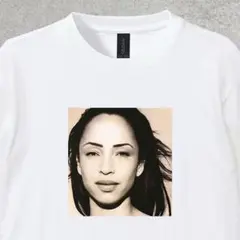 SADE シャーデー 柄 フォトプリント リブ付き 長袖 Tシャツ 6.0oz