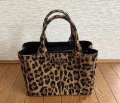 プラダ PRADA カナパ　レオパード　美品