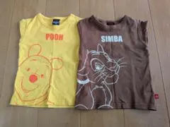 BABYDOLL　ディズニー　プーさん、シンバの長袖Tシャツ2枚セット100cm