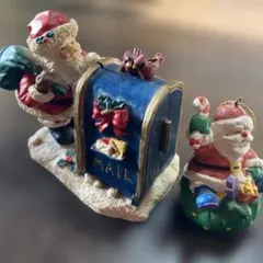 サンタクロースの置物とオーナメントセット