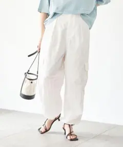 コーエン　ナイロンパラシュートカーゴパンツ　ホワイト　タグ付き未使用品　М