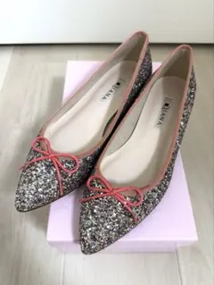 DIANA グリッター　パンプス　フラットシューズ　23.5cm