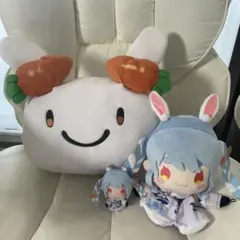 ホロライブ　ぺこら　パペットぬいぐるみ　指パペット　ぺこもんほっこりうでまくら