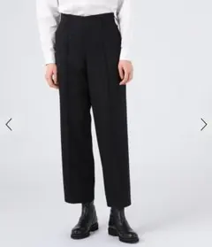 OVERCOAT センタープレス スラックス 黒 1のサムネイル