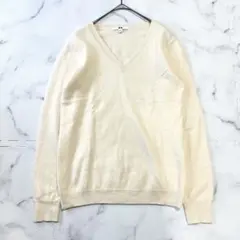 ✨美品✨ ユニクロ UNIQLO カシミヤ100%セーター　アイボリーM