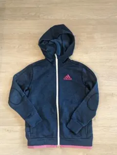 adidas　アディダス　上着　パーカー　140 ジャージ　女の子　ネイビー