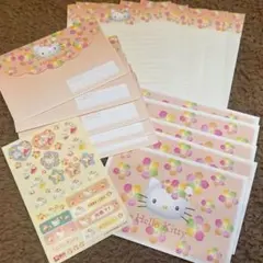 平成レトロ サンリオ フラワー キティ レターセット ポストカード シール付