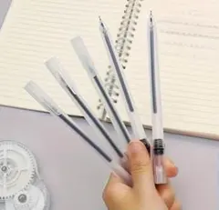 【5本セット未使用品】極細0.28mmスケルトンゲルインクペンのサムネイル