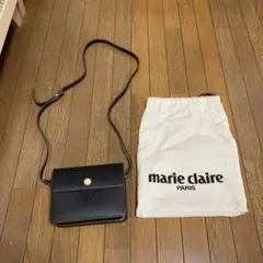 marie claire 黒 ショルダーバッグ 保存袋付き