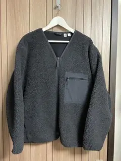 UNIQLO U ボアフリース　カーディガン ネイビーL ユニクロ
