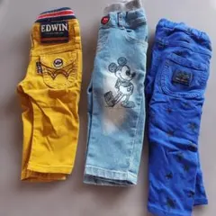 EDWIN など　子供用パンツ 3本セット　80