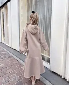 裏起毛 ロングワンピース