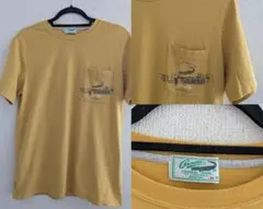 AR【Crocodile】クロコダイル ポケット付き 半袖Tシャツ マスタードのサムネイル