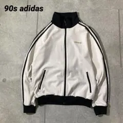 00s adidasトラックジャケット ベッケンバウアー 白黒　黒タグ　メンズM
