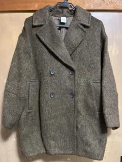 HappyJohn ハッピージョン ウールブレンドシャギーコクーンPコート