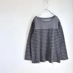 ユニクロ ボーダー カットソー スウェット 洗える 大きいサイズ XL