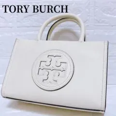 TORY BURCH エラバイオ ミニトートバッグ ホワイト ハンドバッグ ロゴ