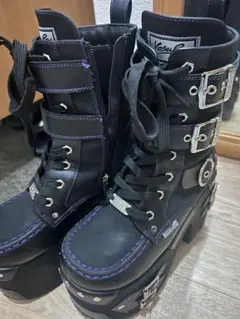 YOSUKE ブラック×パープルブーツ