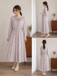 【未使用美品】Debut de Fiore 花柄ロングワンピース Mサイズ