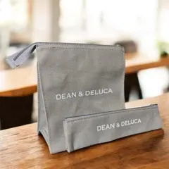 DEAN&DELUCA ランチバッグ&カトラリーポーチ グレー 未使用のサムネイル