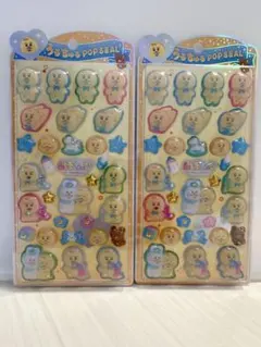国内正規品★2点セット　んぽちゃむ　うるちゅるポップシール