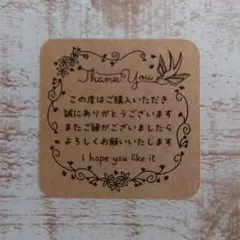 【NS-2c】THANK YOUシール購入お礼メッセージ入り60枚 [匿名配送]