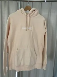 Supreme ボックスロゴフーディー ピーチ