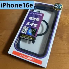 iPhone16e ハイブリッドケース フレームカラー MAGKEEP ネイビー