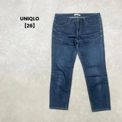 UNIQLO/デニムパンツ/26/インディゴ/スキニー/ストレッチ/綺麗め