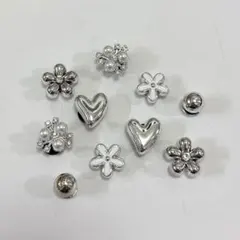ジビッツ　クロックス　サンダルアクセサリー　リボン10個セット③のサムネイル
