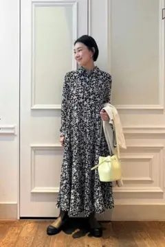 ganni * 新品未使用 レーヨン フラワープリント ワンピース