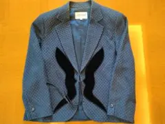 jun ashida ジュンアシダ 濃紺 シルク テーラードジャケット 13号