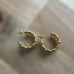 ゴールド フープピアス
