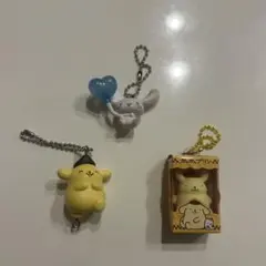 サンリオキャラクターキーホルダーセット ポムポムプリン　シナモロール
