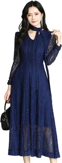 ワンピース ネイビー 2XL