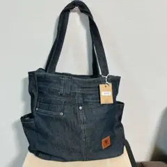 ユーズドデニム リメイク トートバッグ 大容量 ジーンズ素材