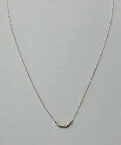 K10YG レイヤー クレセントムーン ネックレス