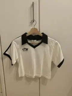 クロップドTシャツ ホワイト/ブラック 86