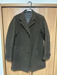 DEUX23区　ブラウン テーラードジャケット スエード風