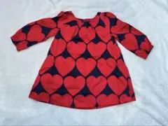 babyGap ハート柄　長袖ワンピース 80cm 12〜18ヵ月　ほぼ新品