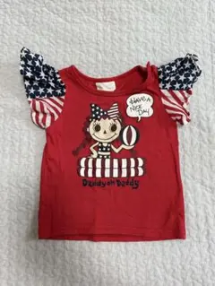 Daddy on Daddy Tシャツ 90 赤　女の子