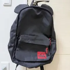 【美品】東京ディズニーリゾート ミッキー 耳付きリュック 中地総柄 ブラック