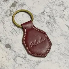 インカスレザー 本革 キーホルダー ワインレッド ハンドメイド