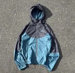 adidas ナイロンジャケット 青/黒