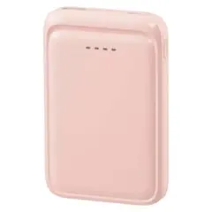オーム電機 モバイルバッテリー ピンク色 5000mAh 超軽量薄型のサムネイル