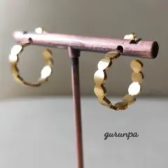サージカルステンレス　316L サークルプレートフープピアス