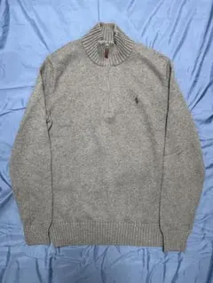 POLO　RALPH LAUREN　ハーフジップ　コットンニットセーター