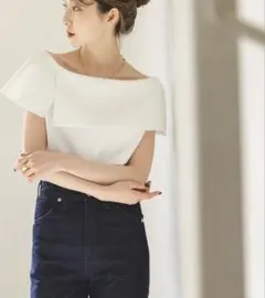 NOBLE ケープブラウス　ホワイト