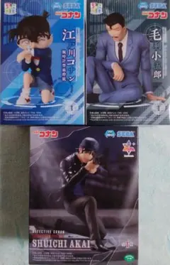 名探偵コナン 江戸川コナン 毛利小五郎 赤井秀一 フィギュア 3点セット
