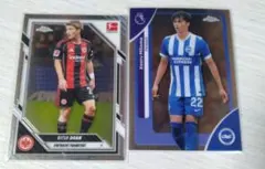 日本代表選手　TOPPS　サッカーカード　2枚　三笘薫　堂安律　トレカ